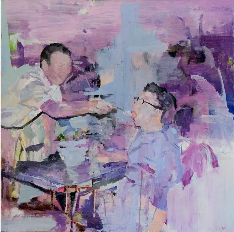 Valter Lopes, figura maschile tra velature di colore